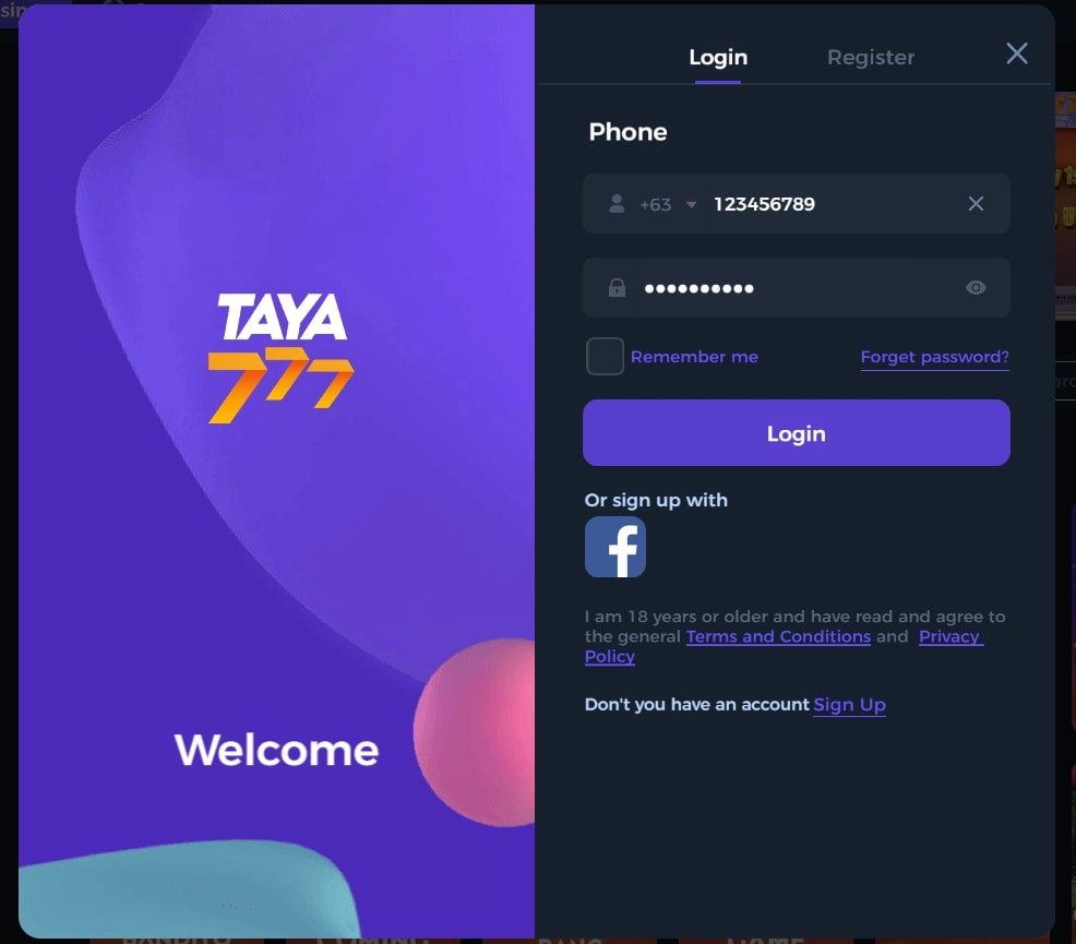 Enter the account